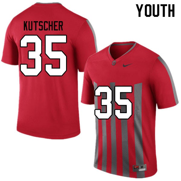Ohio State Buckeyes #35 Austin Kutscher Youth Stitched Jersey Throwback